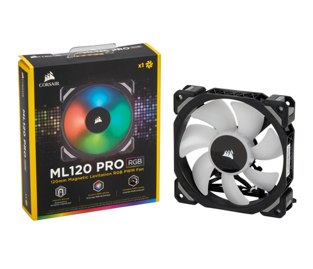 CORSAIR Fan ML120 RGB LED PWM Single Pack Premium Levitation CO-9050075-WW - 398980 - zdjęcie